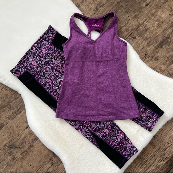 Athleta Equator Tank Top Sports Bra Purple XXS - Picture 14 of 14